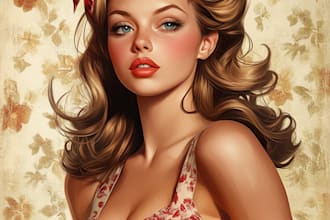 draw a pin up girl and pin up girl