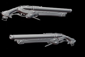 make fps high poly or low poly 3d models or environment for games, 3d animations