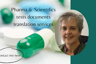 translate pharma and scientifics test documents