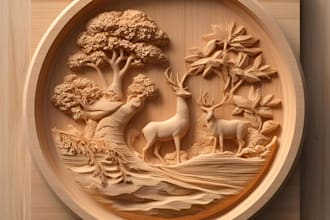 convert 2d images to 3d bas relief 3d wood carving 3d engraving for 3d printing