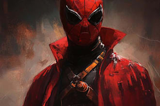 make a comic book superhero illustration marvel comic