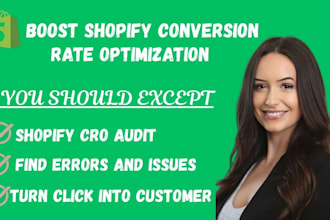 boost conversion rate of your any shopify store for shopify cro with audit