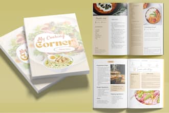design and format cookbooks and recipes book