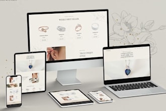 desing clothing  jelwery landing page for you shopify store