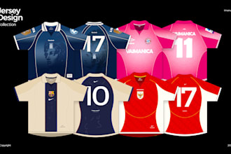 make football or soccer vintage jersey design