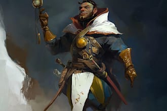create a d and d character art and dnd art