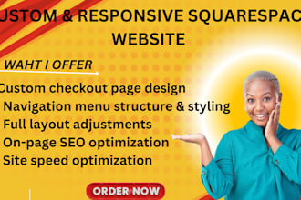 customize squarespace checkout page navigation menu layout seo speed fix