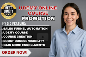 do udemy online course promotion online course marketing and sales funnel setup