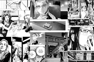illustrate comic page strip anime manga webcomic storyboard