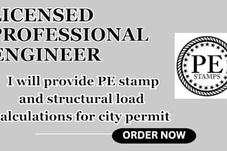 pe stamp structural analysis load calculations review plan stamp plan review