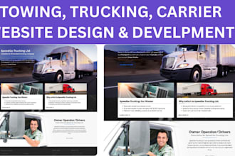 create ranking logistics trucking dispatch website  for freight, moving courier