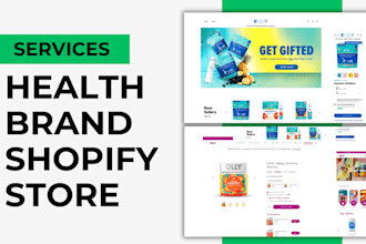 design health website, wellness website supplement product listing fitness store