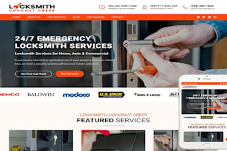 design locksmith website locksmith landing page handyman website garage door
