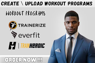 upload and setup  workouts on trainerize  everfit and trainheroic