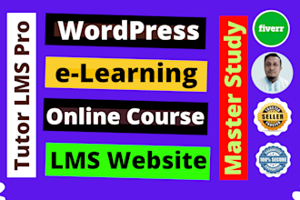 build your elearning, lms, online course website using tutor lms or master study