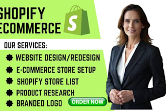 create a shopify ecommerce website or online store