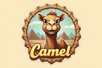 design outstanding dusty camel mascot logo with unlimited revision