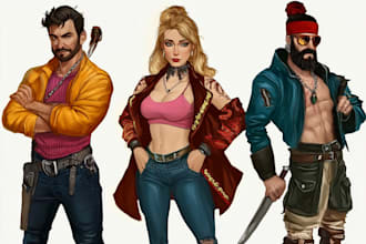 design and illustrate your fantasy dnd or sci fi character