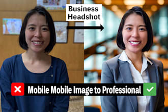 photo edit portrait photos taken with iphone into professional business headshot