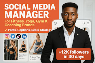be your fitness gym yoga coaching social media manager