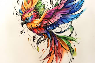 create unique and realistic an amazing custom tattoo designs