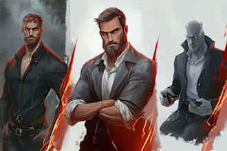 design and illustrate realistic characters