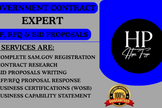 write bid proposal to win government contracts, rfp, rfq, contract research