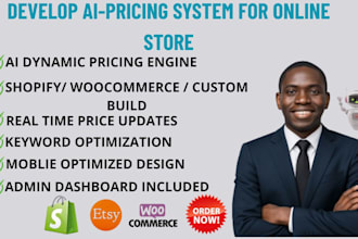 develop online store ai based ecommerce website dynamic product pricing system