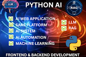 develop python ai, ai web app, saas platform, llm, rag, ocr, nlp, ai automation