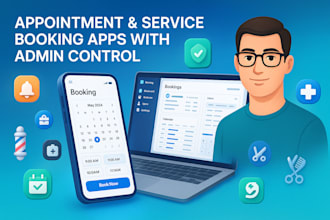 create appointment or service booking apps with admin control
