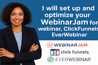 set up and optimize your webinarjam for webinar, clickfunnel, everwebinar