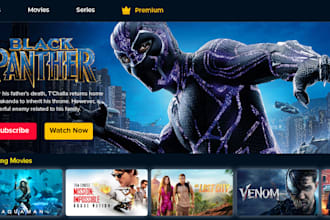 build android tv live streaming ott app, iptv app, admin panel dashboard vod app