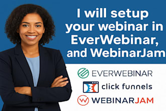 setup webinar in everwebinar, clickfunnel and webinarjam