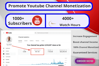 growth channel music promotion, do USA subscription, youtube video monetization