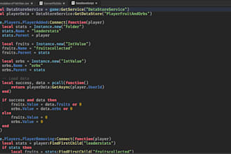 help create a fully working roblox game using lua