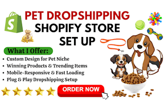 set up shopify pet dropshipping store for your pet accessories products