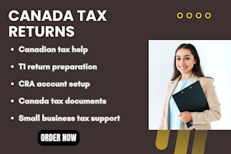 file canadian taxes personal tax t1 and business tax t2