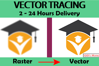 do fast vector tracing in adobe illustrator, logo or image convert to vector