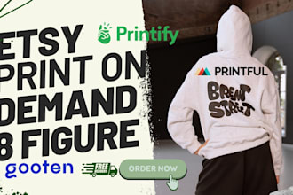 create trendy pod tshirt designs and mockups for your merch brand