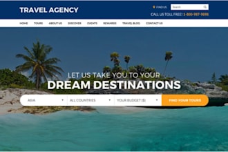 design travel website tour travel agency website tourism website booking website