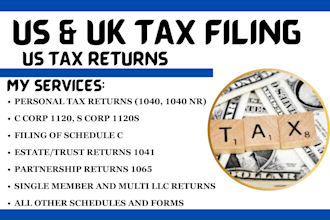 minimize your US tax filings 1040 1065 1120 5472  returns and cpa letter