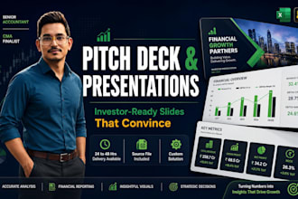 design a professional powerpoint presentation and pitch deck