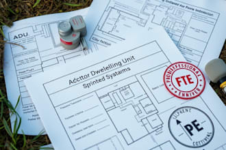 draw stamp adu fire alarm sprinkler plans city permit pe mep structural engineer