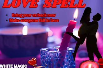 cast custom spells for you career, ex back, curse removal, luck and more