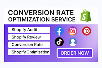 do shopify audit, cro, store review, SEO, and conversion optimization