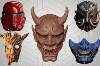 make 3d mask cosplay armor 3d helmet helmet model cosplay prop for 3d printing