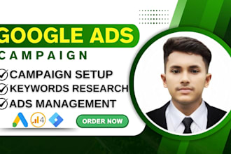 set up and manage google ads PPC campaign with advanced keywords