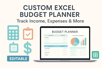 create excel budget spreadsheet planner digital planner for etsy store