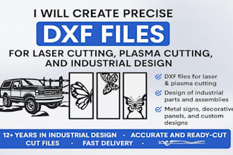 create precise dxf files for laser cutting