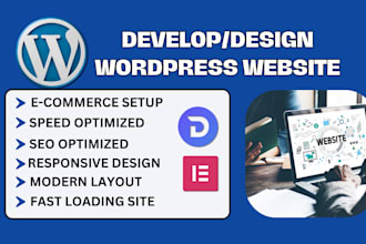 develop wordpress website using divi builder, design wordpress with wpbakery
